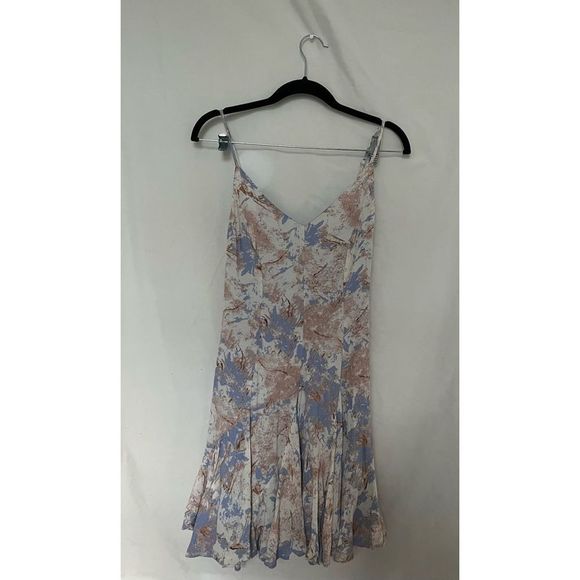 Astr Blue and Cream Midi Dress - Picture 4 of 9